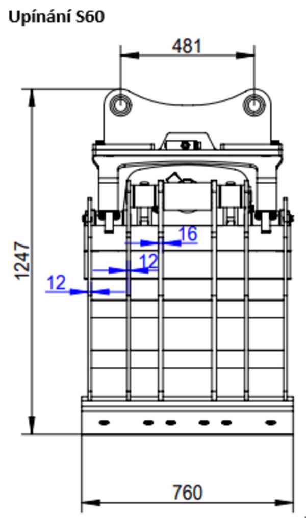 Hydraulický sortýrovací drapák s upínáním S60 - foto 5