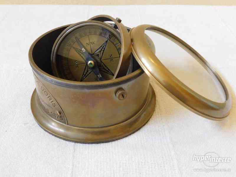 Mosazný kompas-compas de doris terre neuvas 1875 - foto 2