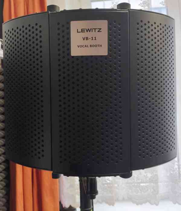 Akustický paravan pro nahrávání + Pop filter + držák - foto 4