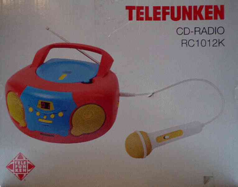 Telefunken RC1012K stereofonní dětský rádiový CD rádiový ste - foto 1