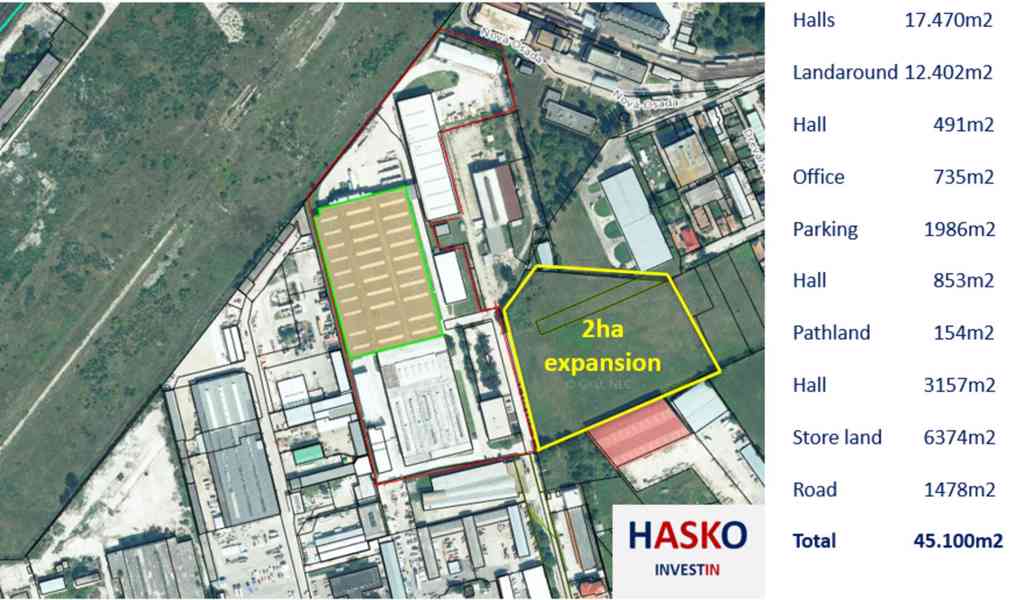 4,5ha industrial land with 2ha halls for sale in Slovakia - foto 2