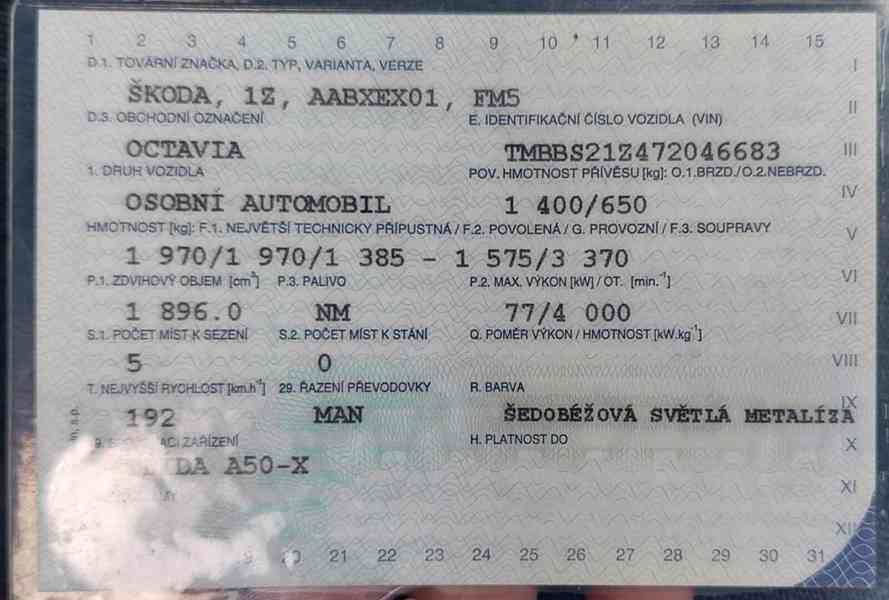 škoda octavia 1,9, 77KW - foto 4