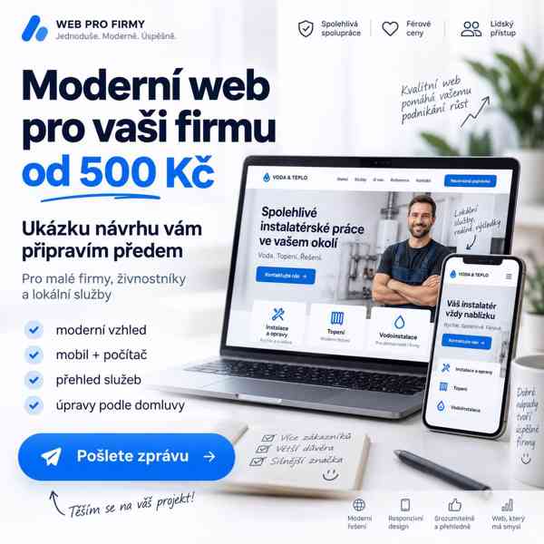 Moderní web od 500 Kč – nejdřív uvidíte návrh, potom se rozh - foto 2
