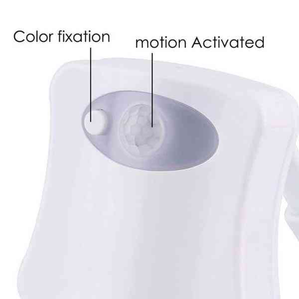 LED osvětlení WC mísy s čidlem aktivované pohybem 8 barev - foto 4