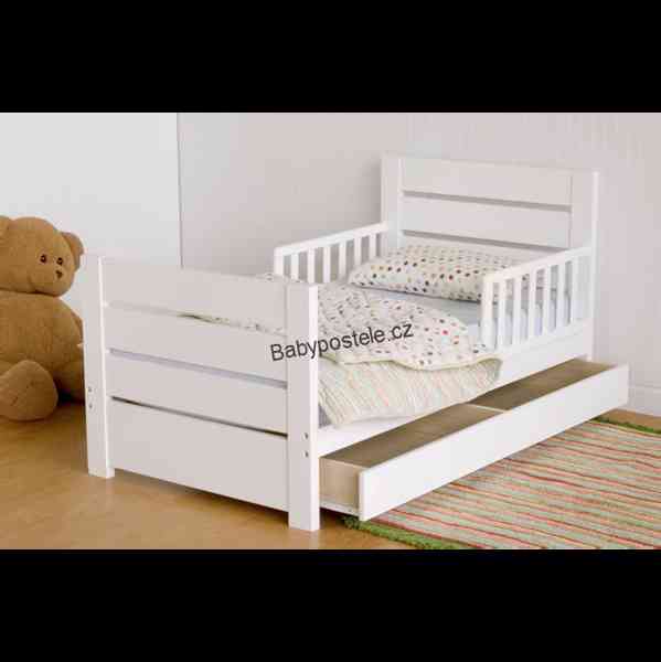 Dětská postel bílá 200 x 90 cm BELLA , rošt zdarma - foto 1