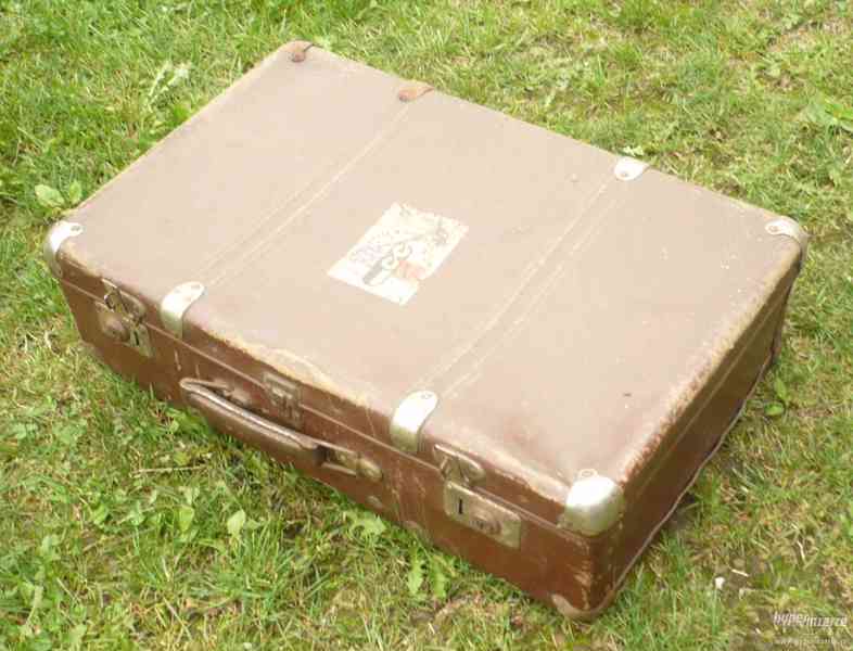 Starý pevný kufr 55cm - foto 3