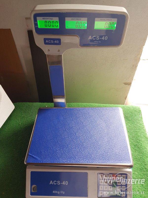 Digitální stolní váha do 40 kg / 2g s diplejem na stopce - foto 1