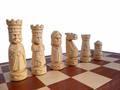 dřevěné šachy vyřezávané ZAMKOWE intarsja 106C mad - foto 1