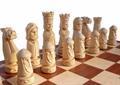 dřevěné šachy vyřezávané ZAMKOWE intarsja 106C mad - foto 2