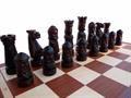 dřevěné šachy vyřezávané ZAMKOWE intarsja 106C mad - foto 3