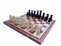 dřevěné šachy vyřezávané ZAMKOWE intarsja 106C mad - foto 4