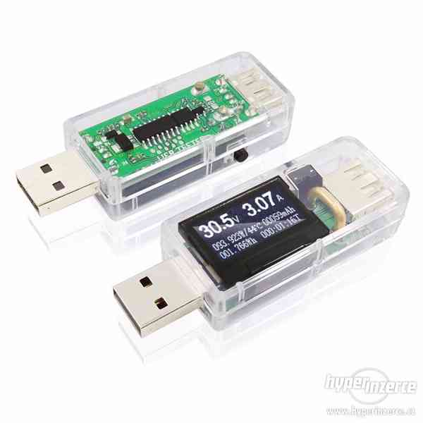 USB tester 7v1 voltmetr/ampermetr detektor napájen - foto 3