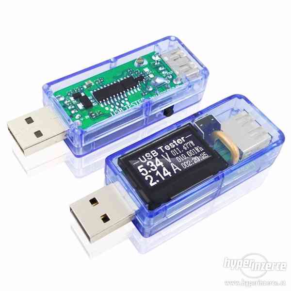 USB tester 7v1 voltmetr/ampermetr detektor napájen - foto 4