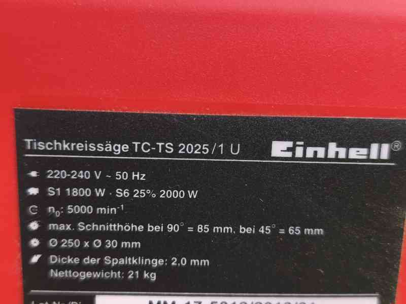 Prodám stolní kotoučovou pilu Einhell Tc-Ts 2025 -2000 W.  - foto 6