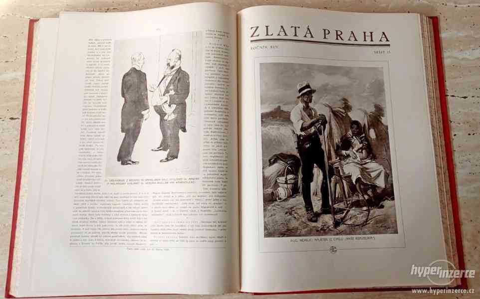 Kompletní svázaný ročník 1928 časopisu Zlatá Praha - foto 10