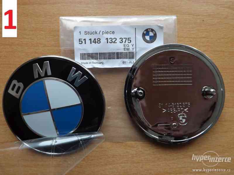 BMW znaky modrobílé nebo karbon kapota kufr 82 ; 78 ; 74 mm - foto 6