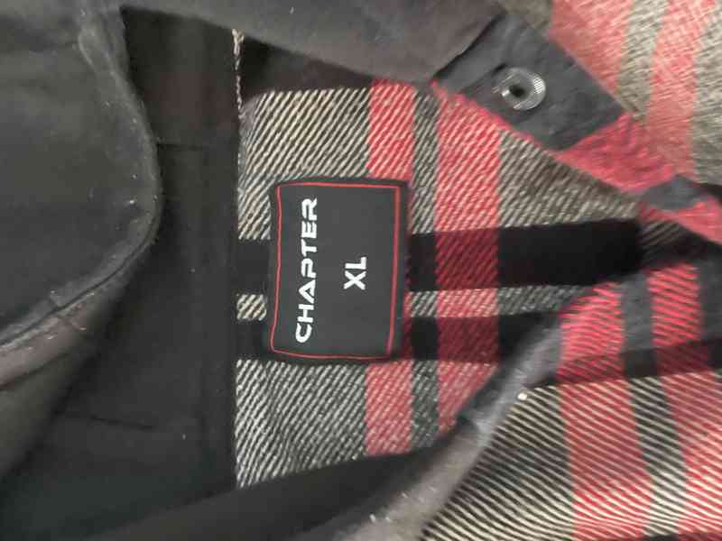 Kostkovaná bunda / košile Chapter XL s kapucí - foto 2