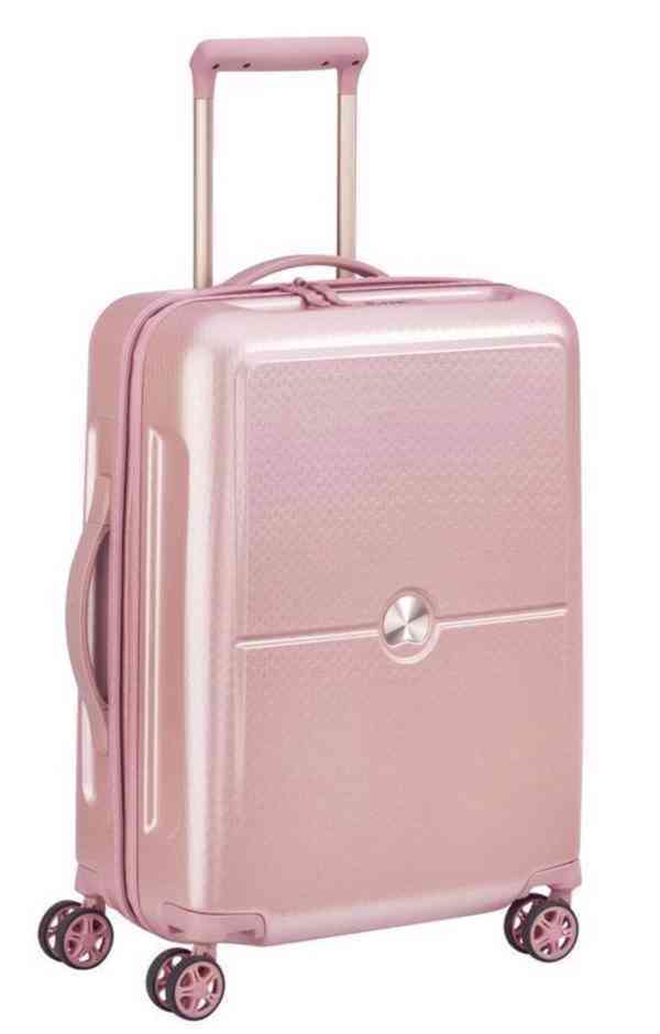 značkový kufr Delsey Turenne- růžový