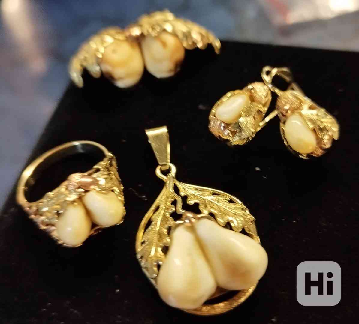 Zlatá souprava šperků s grandlemi - foto 1