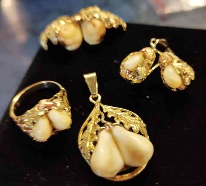 Zlatá souprava šperků s grandlemi - foto 1