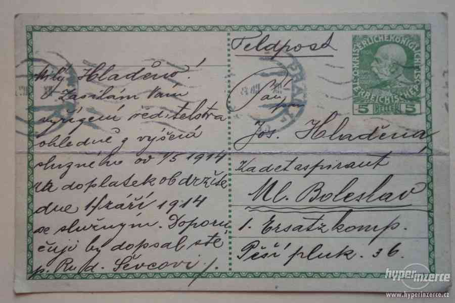 Korespondenční lístek - 1914 - foto 1