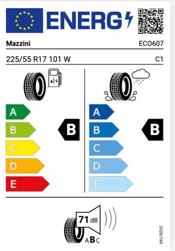 Prodám 4 x nové pneumatiky Mazzini ECO607 225/55 R17 - foto 2