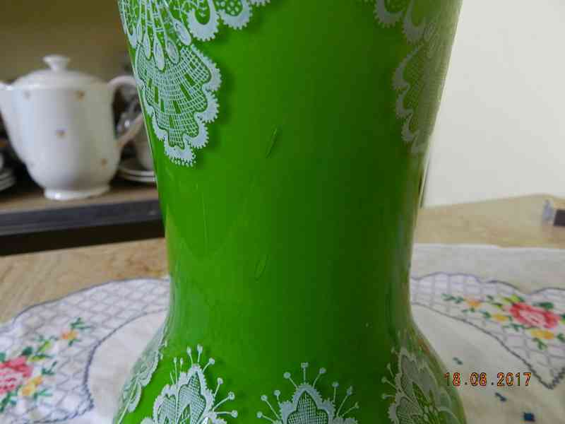 Zajímavá stará zelená Váza - foto 5