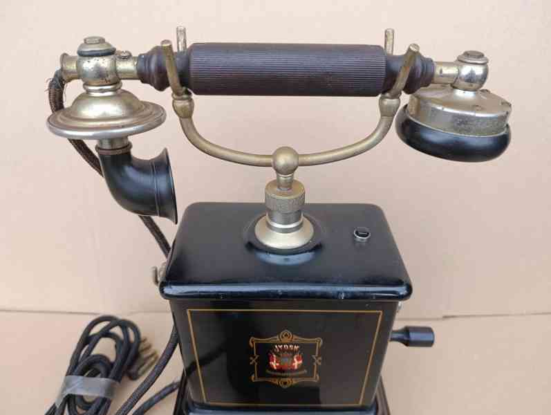Velmi starý dánský telefon Jydsk, hezký kustelefon - foto 14
