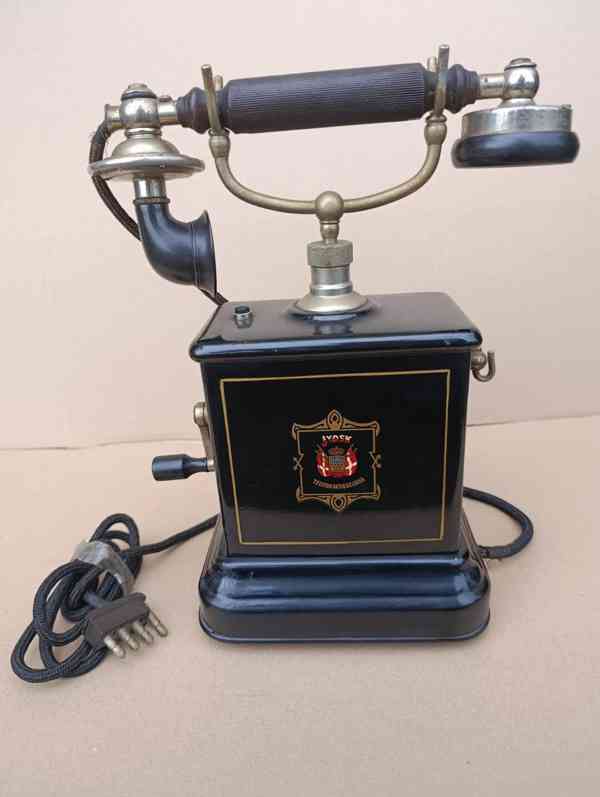 Velmi starý dánský telefon Jydsk, hezký kustelefon - foto 19