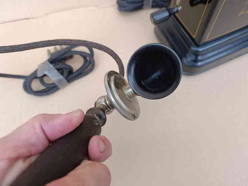 Velmi starý dánský telefon Jydsk, hezký kustelefon - foto 9