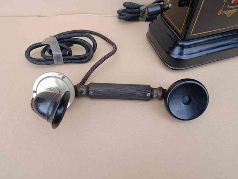 Velmi starý dánský telefon Jydsk, hezký kustelefon - foto 12