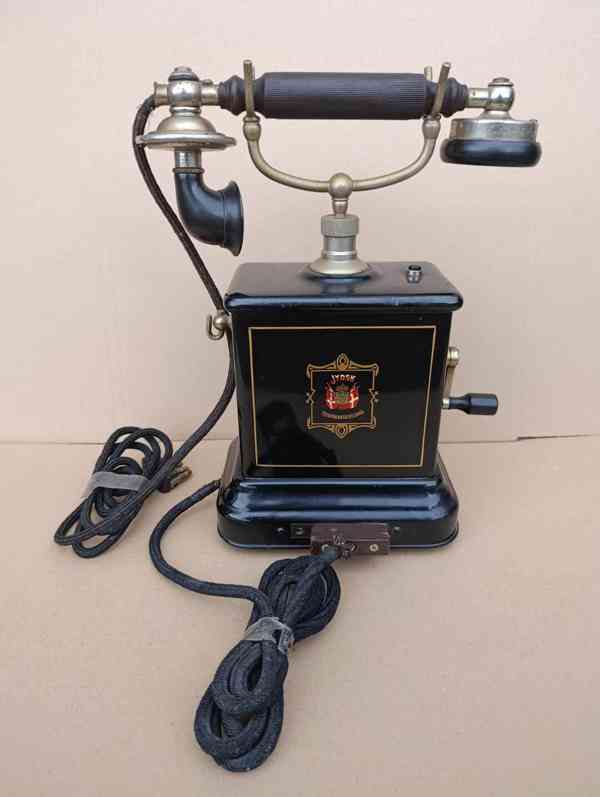 Velmi starý dánský telefon Jydsk, hezký kustelefon - foto 11