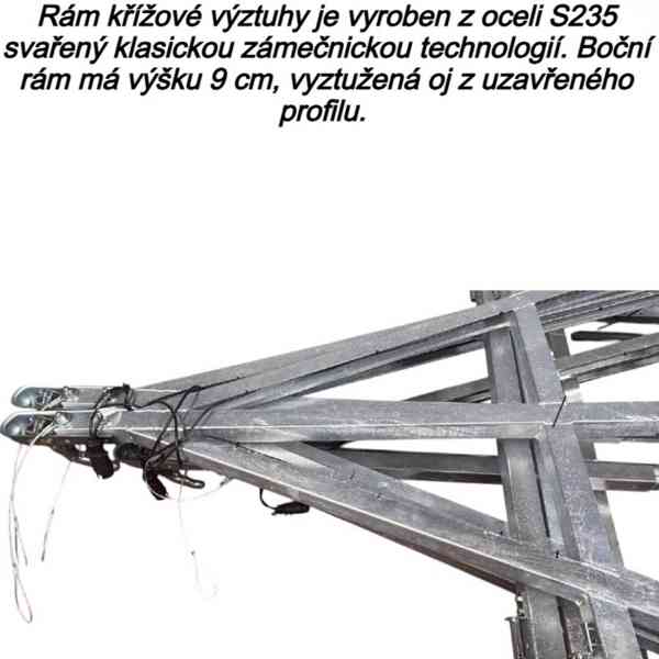 NOVÝ přívěsný vozík 2,65m x1,30m, profi - svařovaný rám, DPH - foto 13