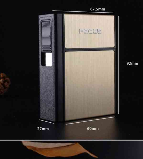 Nová hliníková tabatěrka s USB zapalovačem - foto 7