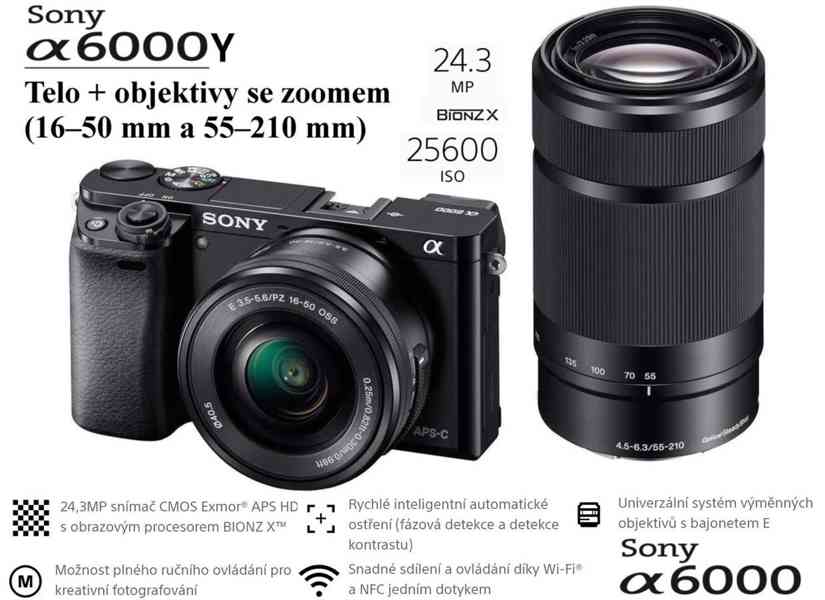 Sony A6000Y *Sada*24 Mpix*Full HDV*WIFI* 8 800 Exp