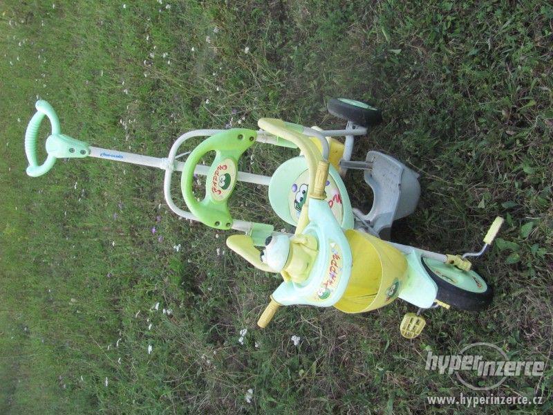 Dětské vozítko s tyčí a tříkolka v jenom - foto 1