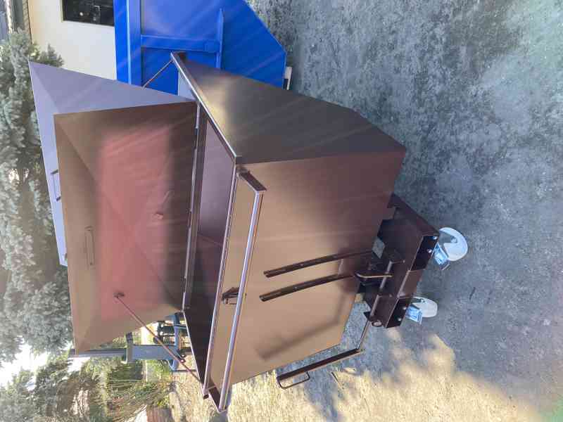 Odpadkový kontejner, kolébka, násypka, 1 m3 kontejner - foto 6