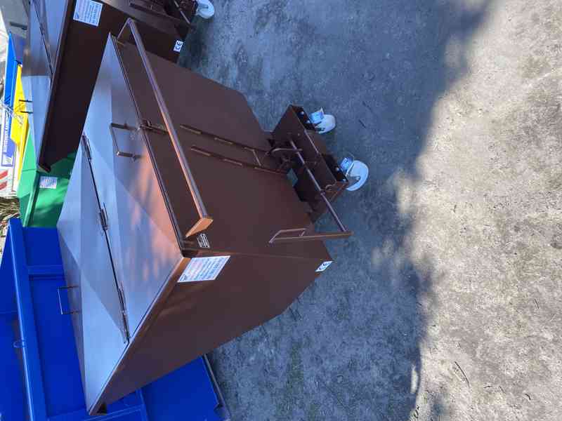 Odpadkový kontejner, kolébka, násypka, 1 m3 kontejner - foto 3