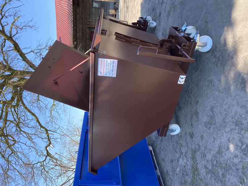 Odpadkový kontejner, kolébka, násypka, 1 m3 kontejner - foto 4