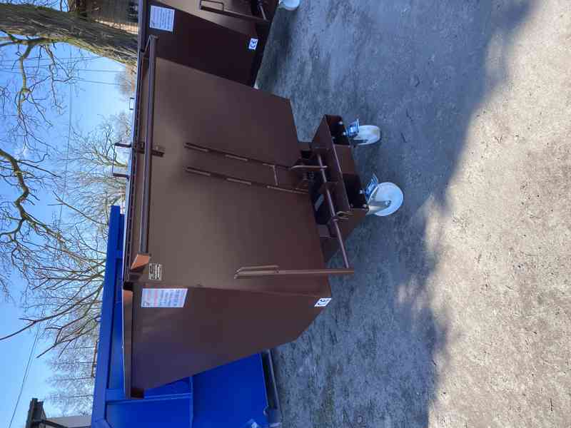 Odpadkový kontejner, kolébka, násypka, 1 m3 kontejner - foto 2