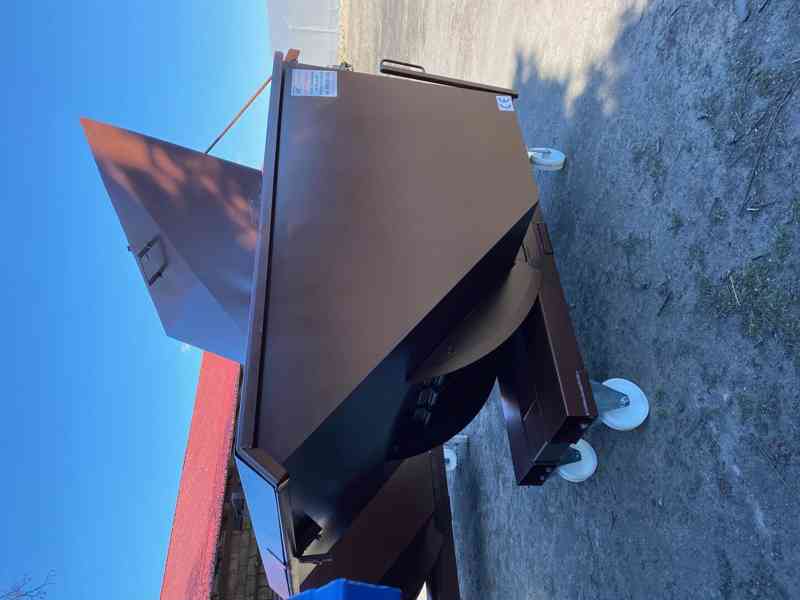 Odpadkový kontejner, kolébka, násypka, 1 m3 kontejner - foto 5