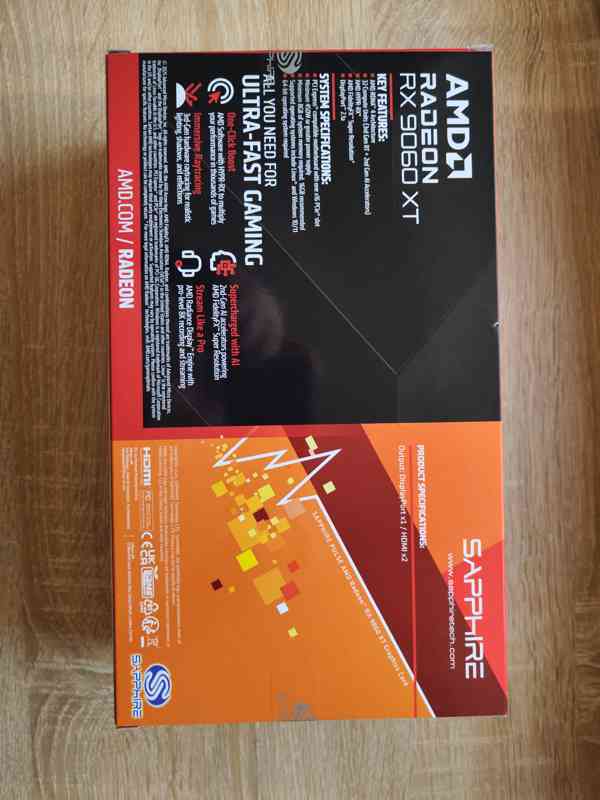 SAPPHIRE PULSE AMD Radeon RX 9060 XT GAMING OC 16G (nová) - foto 3