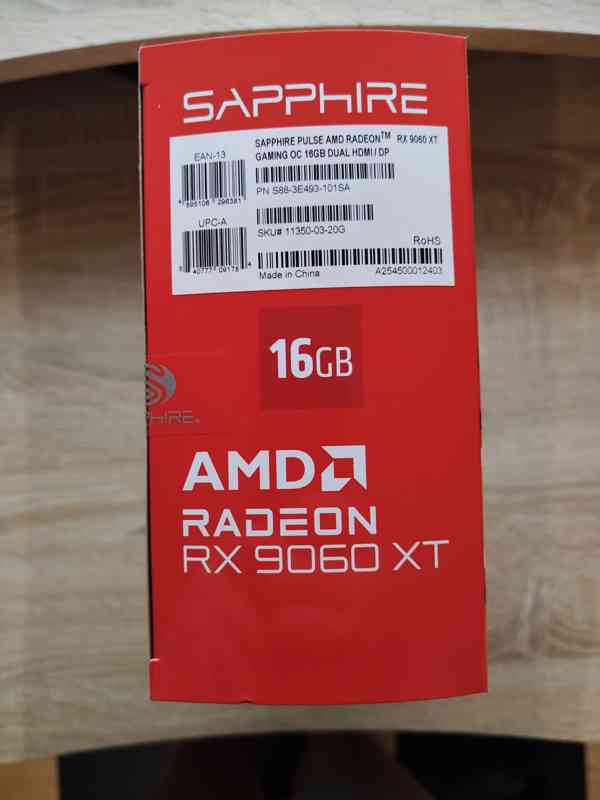 SAPPHIRE PULSE AMD Radeon RX 9060 XT GAMING OC 16G (nová) - foto 2