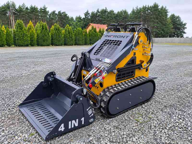 Mini pásový nakladač YF380 25 HP 890 kg, lžíce 4v1