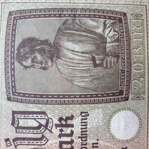 20 Reichsmark – Wehrmacht okupační bankovka Třetí říše - foto 2