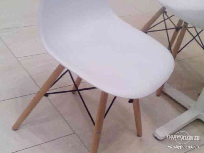 Nové designové retro židle, cena za set 4 ks, doprava zdarma - foto 1