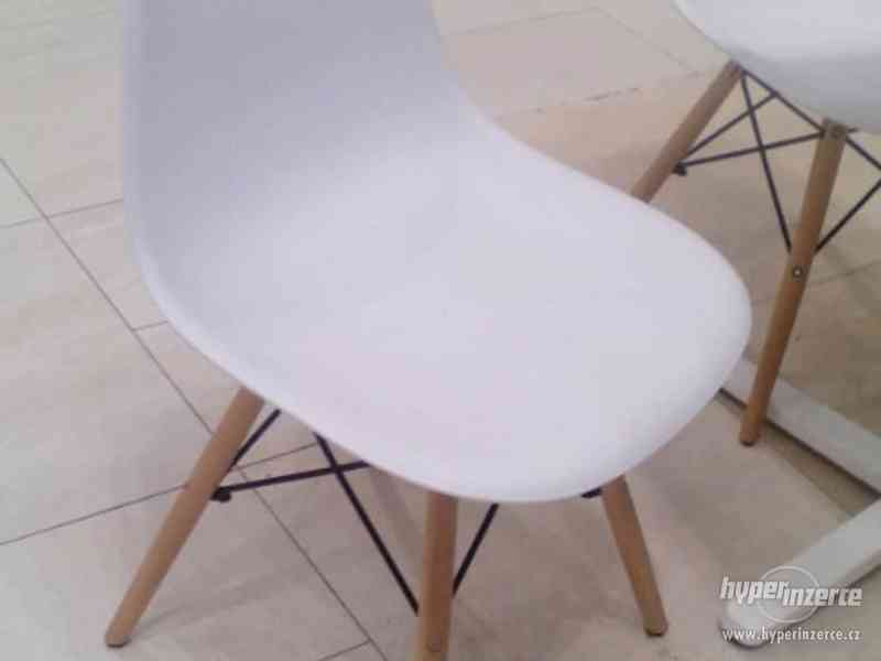 Nové designové retro židle, cena za set 4 ks, doprava zdarma - foto 3