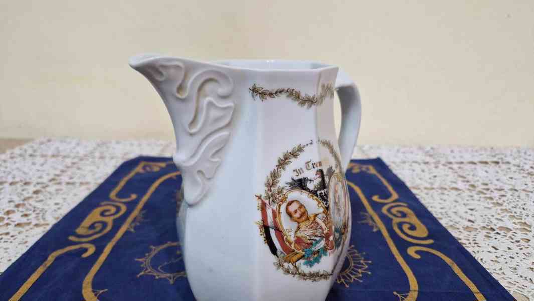Sběratelský porcelánový Džbán František Josef Vilém 1914 - foto 2