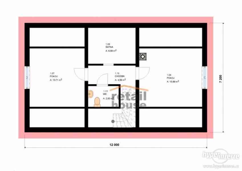 Rodinný dům Pegas ONE Top, 5+kk, 110 m2 - foto 6