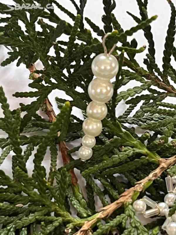 Vánoce - dekorace - perličková-korálková vločka - foto 6